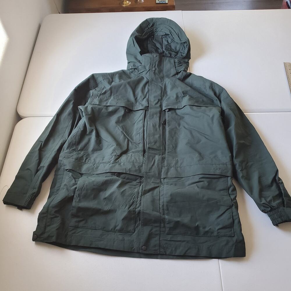 LL Bean Mens Maine Warden Parka Men XL Tall Green SHELL ONLY Maine Wildlife Hunt